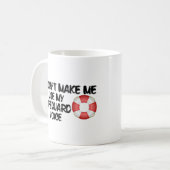 私にライフガードの声を使わせるな コーヒーマグカップ (正面左)