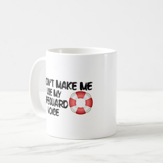 私にライフガードの声を使わせるな コーヒーマグカップ (正面左)