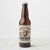 私にリス・リバティ・ジャスティスを踏み付けるな ビールラベル (正面)