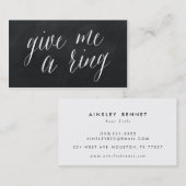 私にリングをモダンな黒板の名刺与えて下さい 名刺 (正面/裏面)