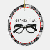 私に一方的に話し掛ける セラミックオーナメント (左)