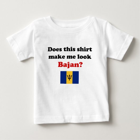 私に一見のBajanの乳児か幼児の服装をして下さい ベビーTシャツ (正面)