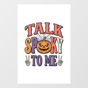 私に不気味なことを話して ハロウィーン ヴィンテージTシャツ デザイン_1 ウィンドウサイン