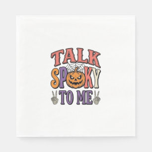 私に不気味なことを話して ハロウィーン ヴィンテージTシャツ デザイン_1 スタンダードランチョンナプキン