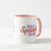 私に不気味ハロウィンモダンを話す マグカップ (正面右)