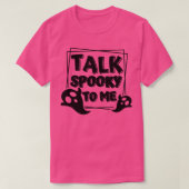 私に不気味話すレトロヴィンテージハロウィン不気味G Tシャツ (デザイン正面)