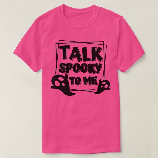 私に不気味話すレトロヴィンテージハロウィン不気味G Tシャツ (デザイン正面)