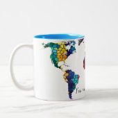 私に世界をマグ意味します ツートーンマグカップ (左)