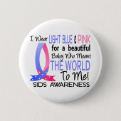 私に世界をSIDS意味しました 缶バッジ (正面)