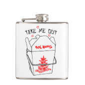 私に中国のなテイクアウトの箱のハートを取って下さい フラスク (正面)