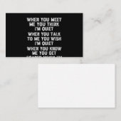 私に会う考えと静か 名刺 (正面/裏面)