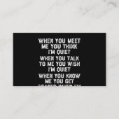 私に会う考えと静か 名刺 (正面)