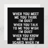 私に会う考えと静か 招待状 (正面/裏面)