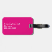 私に会える？ピンクおもしろい ラゲッジタグ (裏面横)