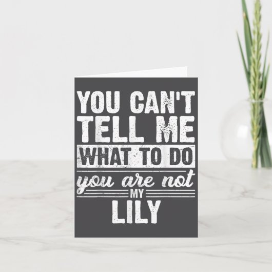 私に何も言わないで あなたは私のLily Fじゃない カード (正面)