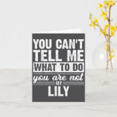 私に何も言わないで あなたは私のLily Fじゃない カード (黄色い花)