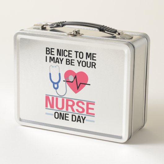 私に優しいかもしれない私はあなたのナース1日ナースセント メタルランチボックス (正面)