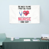 私に優しいかもしれない私はあなたのナース1日ナースセント 横断幕 (トレードショー)