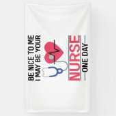 私に優しいかもしれない私はあなたのナース1日ナースセント 横断幕 (縦)