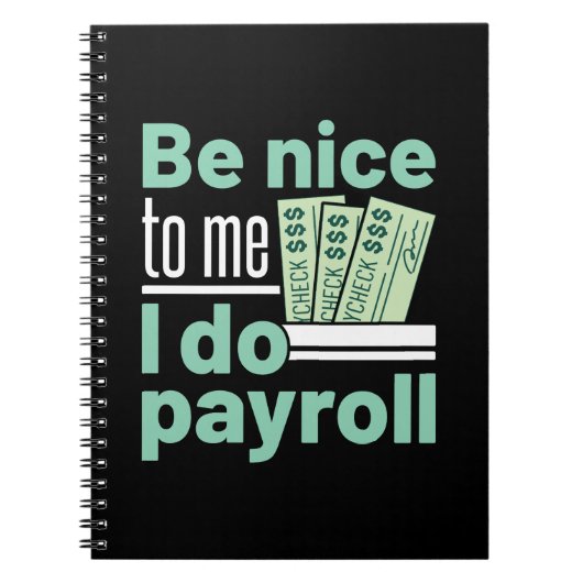 私に優しい私は給与の事務マネジャーおもしろいを行う ノートブック (正面)