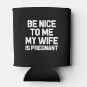 私に優しく私の妻は妊娠おもしろいパパ 缶クーラー (裏面)