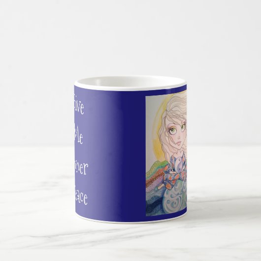 私に内部の平和ファンタジーの芸術のコーヒー・マグを与えて下さい コーヒーマグカップ (中央)