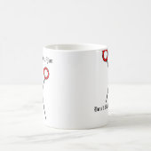 私に切らせます(赤い毛の切断のはさみ) コーヒーマグカップ (中央)