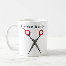 私に切らせます(赤い毛の切断のはさみ) コーヒーマグカップ