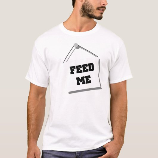 私に印のTシャツを食べ物を与えて下さい Tシャツ (正面)