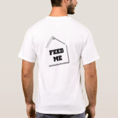 私に印のTシャツを食べ物を与えて下さい Tシャツ (裏面)