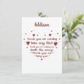 私に名刺を作ってくれてありがとうスマイル 招待状 (スタンド正面)