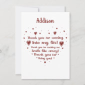 私に名刺を作ってくれてありがとうスマイル 招待状 (正面)