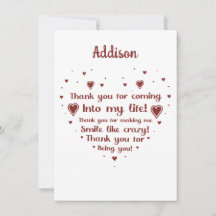 私に名刺を作ってくれてありがとうスマイル