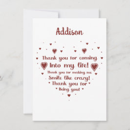 私に名刺を作ってくれてありがとうスマイル 招待状