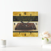 私に呼べば、私はtheeのジェレミアの33:3に答えます スクエア壁時計 (ホーム)