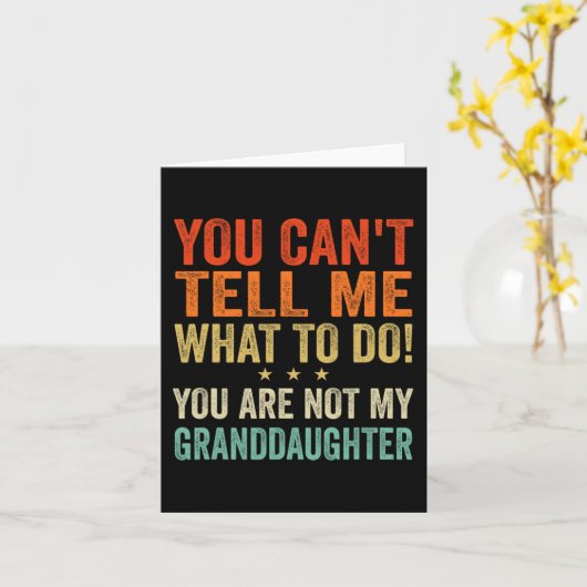 私に命令しないで あなたは私の孫娘じゃない カード (黄色い花)