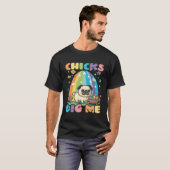 私に夢中なひよこ パグ キリスト教 イースター Tシャツ (正面フル)