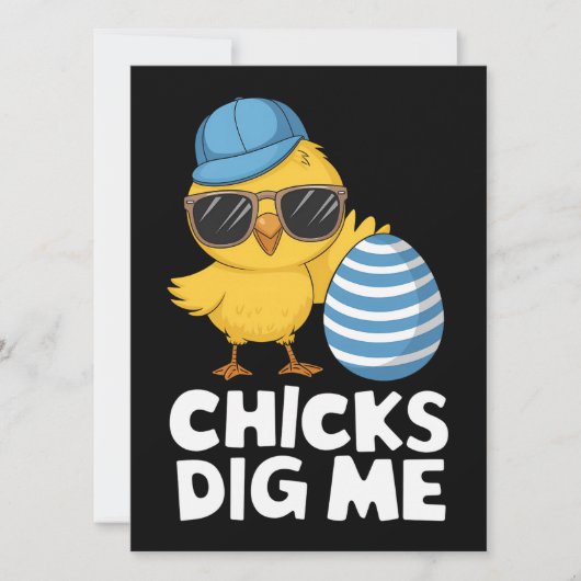 私に夢中な女の子 イースター 面白い イースターエッグ ハント 招待状 (正面)