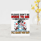 私に失礼な態度を取らないでください。私の失礼さはあなたのそれを上回るかもしれない カード (黄色い花)