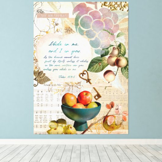 私に実りある信仰のポスターを守る キャンバスプリント (インサイチュ (ウッドフロア))