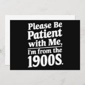 私に寛大にしてください、私は1900年代から来たのだから 招待状 (正面/裏面)