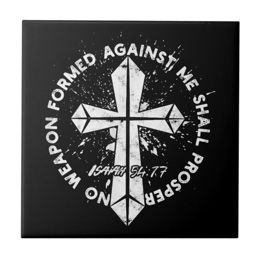 私に対して形成された武器は、信仰を得るものではない タイル (正面)