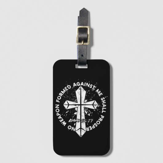 私に対して形成された武器は、信仰を得るものではない ラゲッジタグ (正面縦)