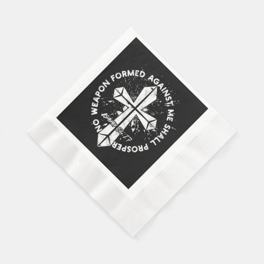 私に対して形成された武器は、信仰を得るものではない 縁ありランチョンナプキン (角)