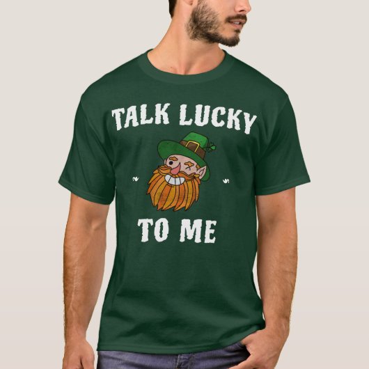 私に幸運を話すレプレおもしろいチョーンSt. Patricksの日 Tシャツ (正面)