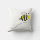 「私に座らないで」クランキービー装飾用クッション クッション (裏面)