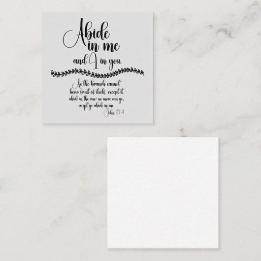 私に従うKJV聖書の聖句リマインダー エンクロージャーカード (正面/裏面)