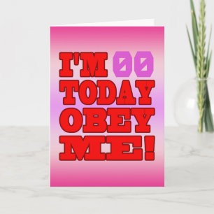 私に従え!おもしろい誕生日テンプレート カード