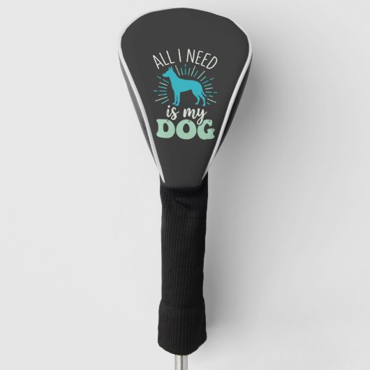 私に必要なのは愛犬だけ ゴルフヘッドカバー (正面)