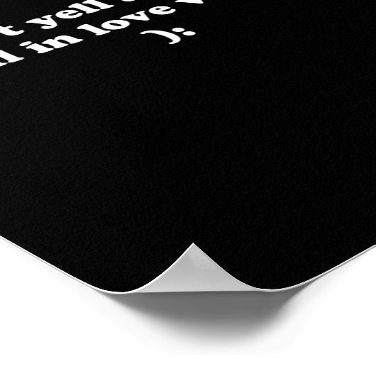 私に怒鳴らないで私はあなたに秋を愛するおもしろいを ポスター (角)